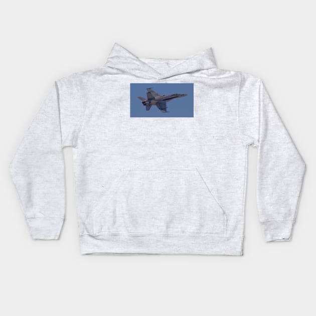 F-18 Hornet Kids Hoodie by redneckpoet